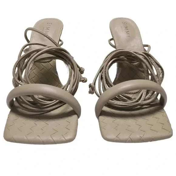 Simmi London Heels Strappy Lace up Heels Seagreen Light Green Size 8 - Picture 2 of 11